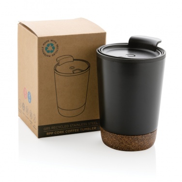 Logotrade advertising product picture of: GRS RPP stainless steel cork coffee tumbler