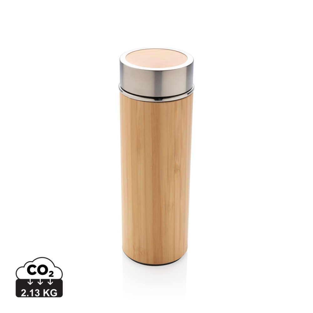 Logotrade corporate gift picture of: Leak proof bamboo vacuum bottle