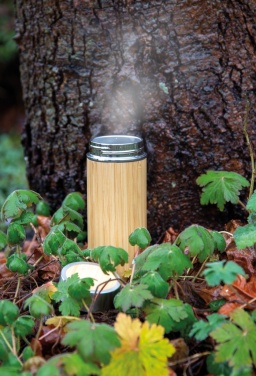 Logo trade corporate gift photo of: Leak proof bamboo vacuum bottle
