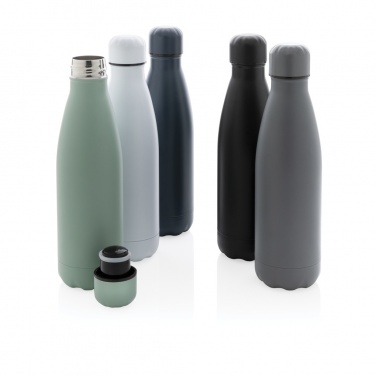 Logo trade corporate gifts image of: Solid colour vacuum stainless steel bottle 500 ml