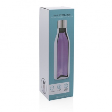 Logotrade promotional items photo of: UV-C steriliser vacuum stainless steel bottle