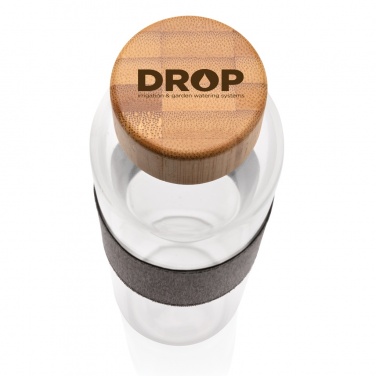 Logotrade promotional merchandise image of: Impact borosilicate glass bottle with bamboo lid