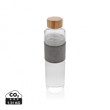 Logo trade advertising product photo of: Impact borosilicate glass bottle with bamboo lid