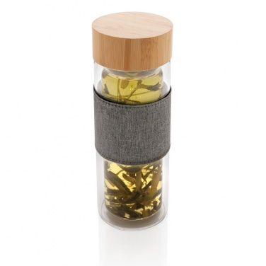 Logo trade promotional item photo of: Impact double wall borosilicate glass bottle