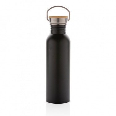 Logotrade promotional products photo of: Modern stainless steel bottle with bamboo lid