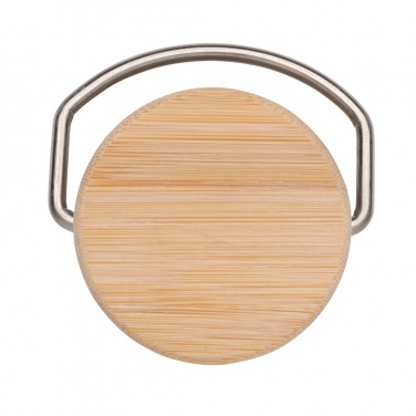 Logotrade corporate gift image of: Modern stainless steel bottle with bamboo lid