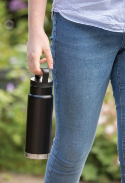 Logo trade advertising products picture of: Leakproof vacuum on-the-go bottle with handle