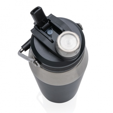 Logo trade corporate gifts image of: Vacuum stainless steel dual function lid bottle 1L