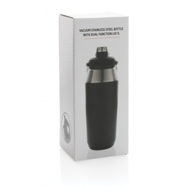 Logotrade promotional giveaway image of: Vacuum stainless steel dual function lid bottle 1L