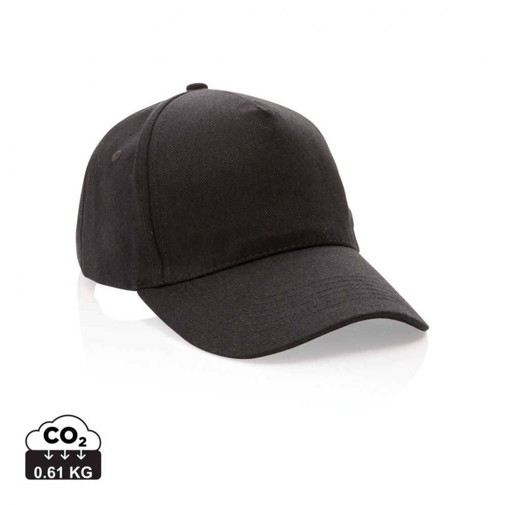 Logo trade promotional items image of: Impact 5panel 280gr Recycled cotton cap with AWARE™ tracer