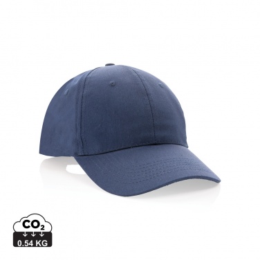 Logo trade promotional giveaways image of: Impact 6 panel 190gr Recycled cotton cap with AWARE™ tracer