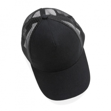 Logo trade promotional gifts image of: Impact AWARE™ Brushed rcotton 5 panel trucker cap 190gr