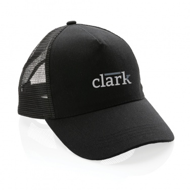 Logo trade promotional item photo of: Impact AWARE™ Brushed rcotton 5 panel trucker cap 190gr