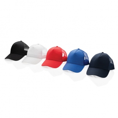 Logotrade advertising product image of: Impact AWARE™ Brushed rcotton 5 panel trucker cap 190gr