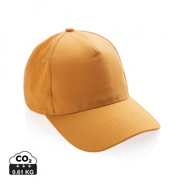 Logo trade promotional items image of: Impact 5panel 280gr Recycled cotton cap with AWARE™ tracer