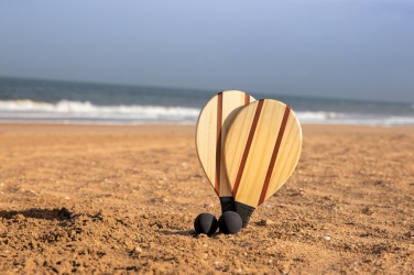 Logo trade promotional items picture of: Wooden frescobol tennis set