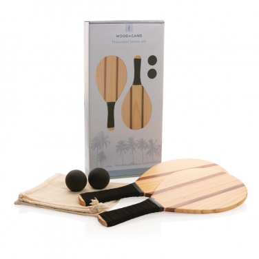 Logo trade corporate gifts picture of: Wooden frescobol tennis set