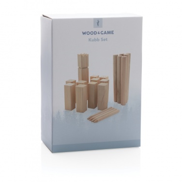 Logo trade promotional merchandise picture of: Wooden kubb set