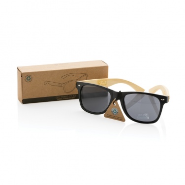 Logotrade corporate gift image of: Bamboo and RCS recycled plastic sunglasses