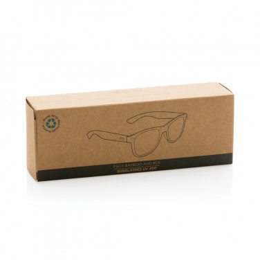 Logo trade promotional giveaway photo of: Bamboo and RCS recycled plastic sunglasses
