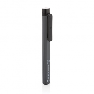 Logo trade promotional merchandise picture of: Gear X RCS recycled plastic USB rechargeable pen light