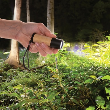 Logotrade promotional item image of: Bamboo and RCS certfied recycled plastic torch