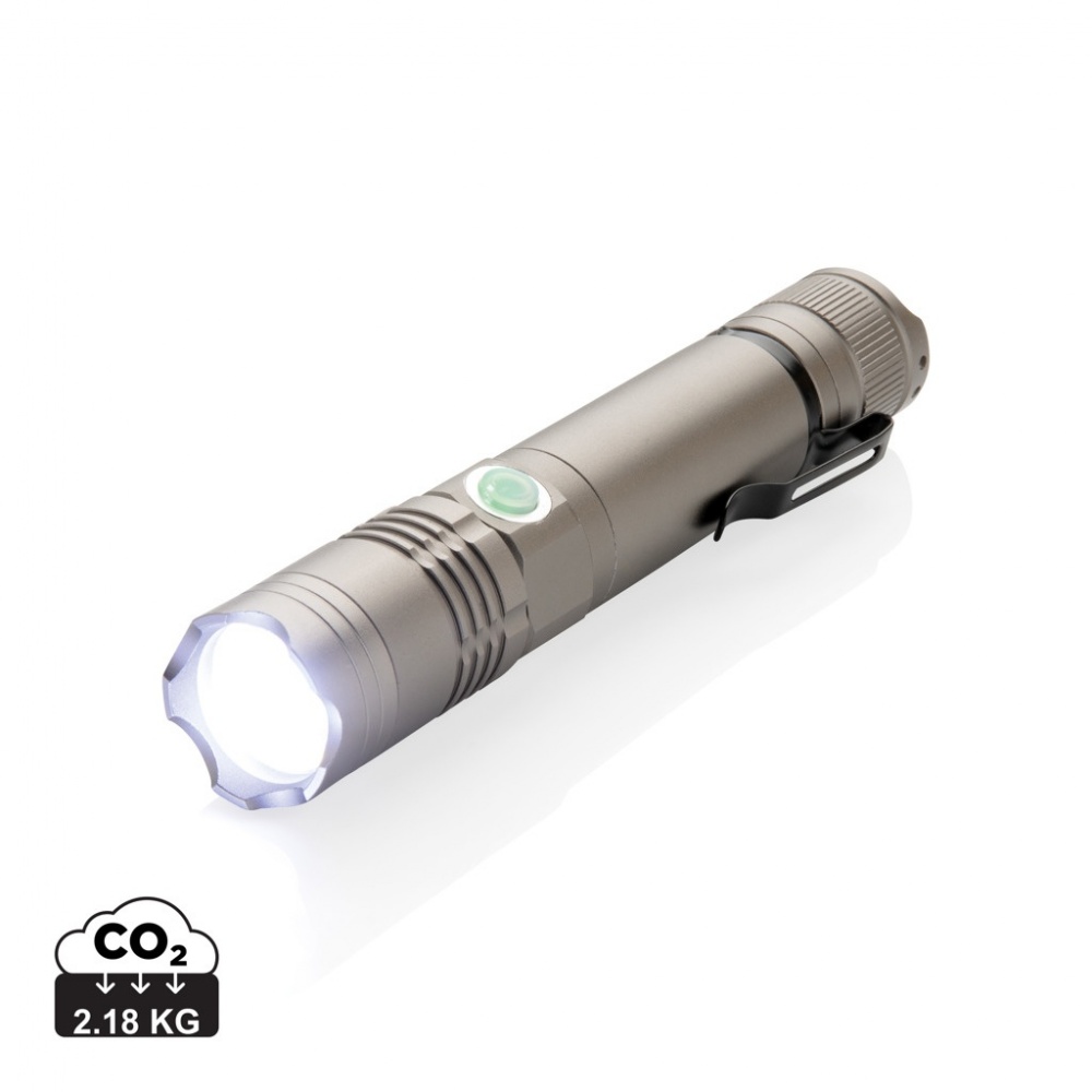 Logo trade promotional gift photo of: Rechargeable 3W flashlight