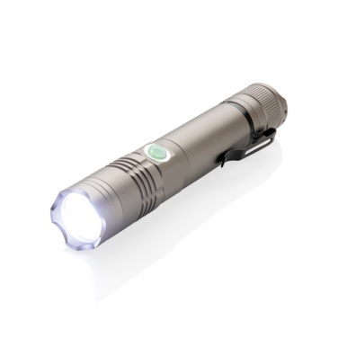 Logo trade promotional items image of: Rechargeable 3W flashlight