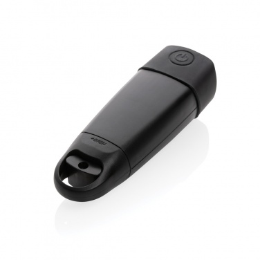 Logo trade promotional merchandise image of: Lightwave RCS rplastic USB-rechargeable torch with crank