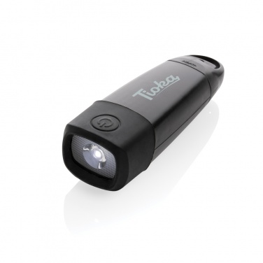Logotrade promotional items photo of: Lightwave RCS rplastic USB-rechargeable torch with crank