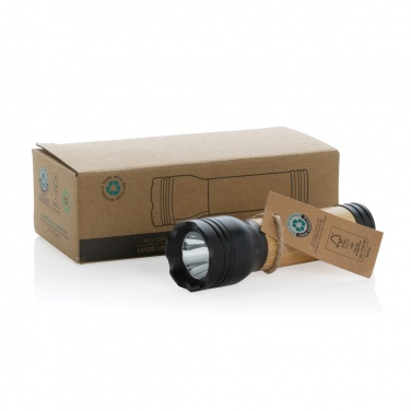 Logo trade promotional items picture of: Lucid 1W RCS certified recycled plastic & bamboo torch