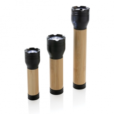 Logo trade promotional gifts picture of: Lucid 3W RCS certified recycled plastic & bamboo torch