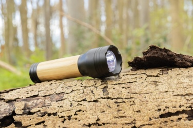Logotrade promotional gifts photo of: Lucid 3W RCS certified recycled plastic & bamboo torch