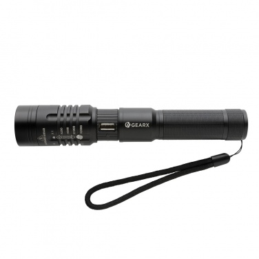 Logo trade corporate gifts picture of: Gear X USB re-chargeable torch