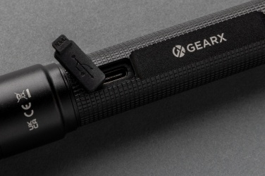 Logo trade corporate gift photo of: Gear X RCS recycled aluminum USB-rechargeable torch