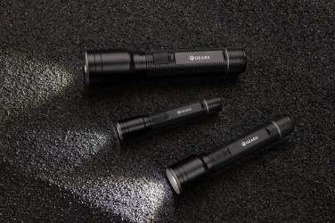 Logo trade promotional merchandise picture of: Gear X RCS recycled aluminum USB-rechargeable torch