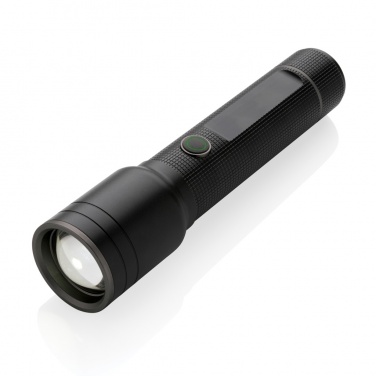 Logotrade corporate gift image of: RCS recycled aluminum USB-rechargeable heavy duty torch