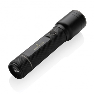 Logo trade promotional items image of: RCS recycled aluminum USB-rechargeable heavy duty torch