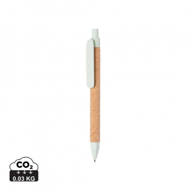 Logo trade promotional gifts image of: Write wheatstraw and cork pen