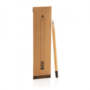 Logo trade promotional gifts image of: Bamboo infinity pencil with eraser