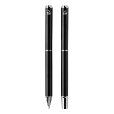 Logotrade promotional merchandise image of: Swiss Peak Cedar RCS certified recycled aluminum pen set