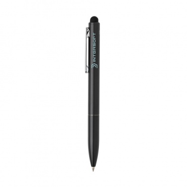 Logotrade promotional product image of: Kymi RCS certified recycled aluminium pen with stylus