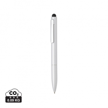 Logo trade advertising products picture of: Kymi RCS certified recycled aluminium pen with stylus
