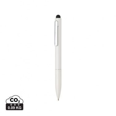 Logo trade advertising products picture of: Kymi RCS certified recycled aluminium pen with stylus