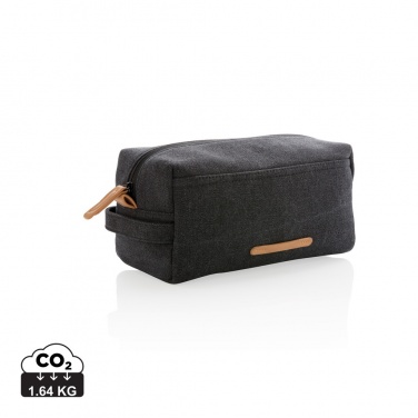 Logotrade promotional item image of: Canvas toiletry bag PVC free