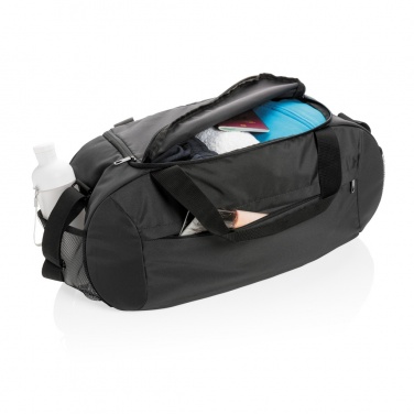 Logo trade promotional giveaways picture of: Impact AWARE™ RPET modern sports duffel