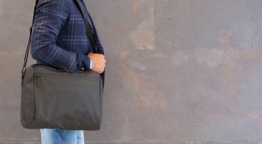 Logotrade advertising products photo of: Fashion black 15.6" laptop bag PVC free
