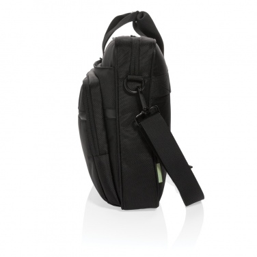 Logo trade promotional merchandise image of: Swiss Peak RPET Voyager RFID 15.6" laptop bag
