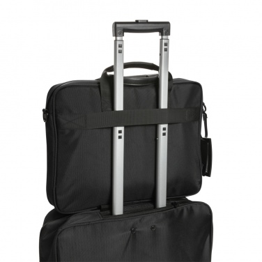 Logo trade business gifts image of: Swiss Peak AWARE™ RPET Voyager 15.6" laptop bag