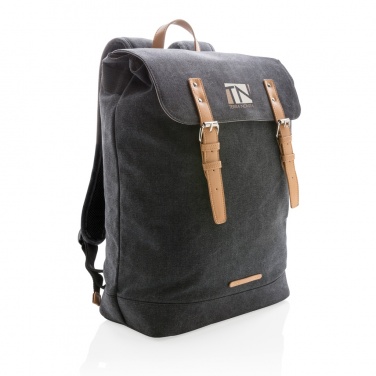 Logo trade promotional item photo of: Canvas laptop backpack PVC free